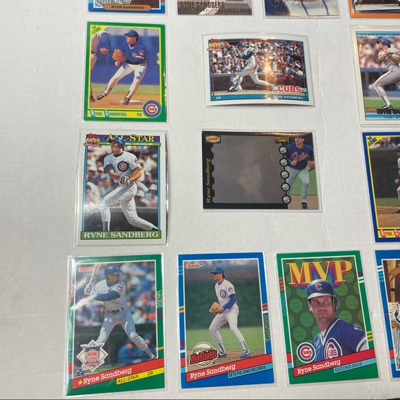 Ryne Sandberg Lot 🔥 14 Baseball Cards Lot Vintage Card Collection - Picture 2 of 8